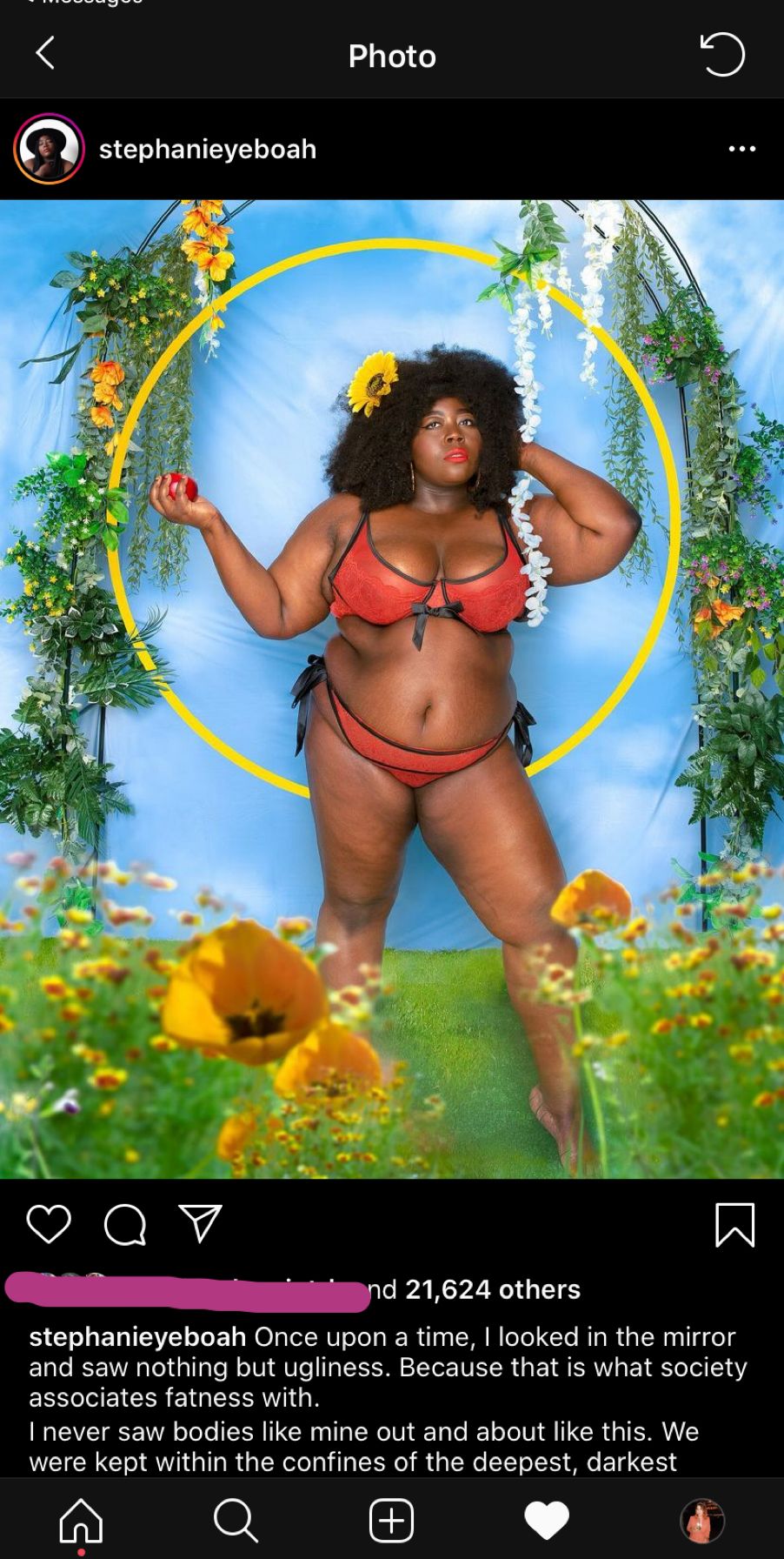 Nelly London shares body positive post showing stretch marks